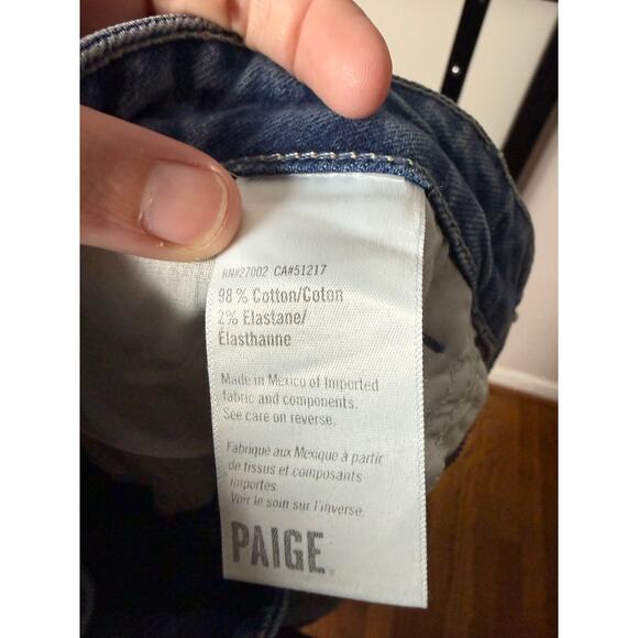 Paige Celeste Wide Leg Jeans in Wrenley Distressed Size 30 - Picture 5 of 6